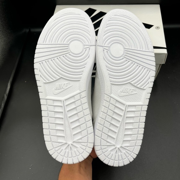 Size 7.5 - Air Jordan 1 Retro Low NS No Swoosh Triple White - Picture 4 of 7